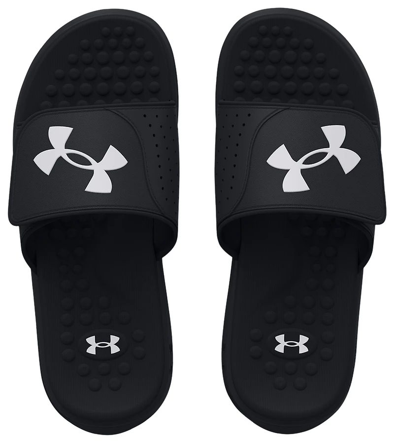 Under Armour Boys Ignite VII Slides - Boys' Grade School Shoes Black/Black/White