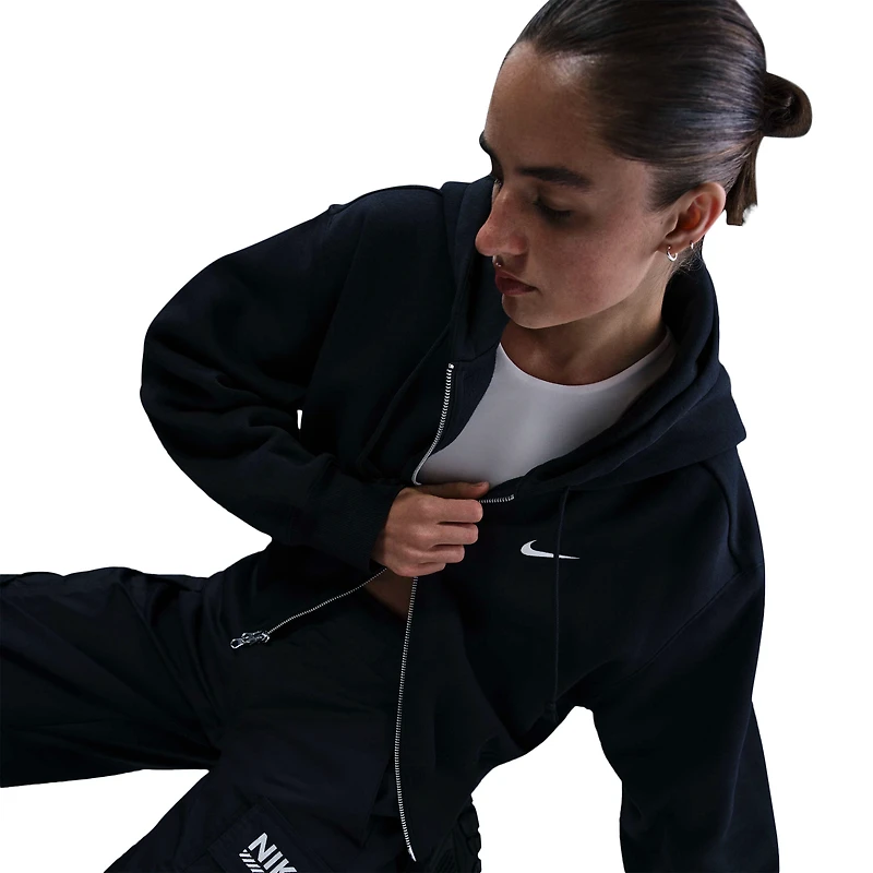 Nike NSW Phoenix Fleece Loose Crop FZ Hoodie - Women's