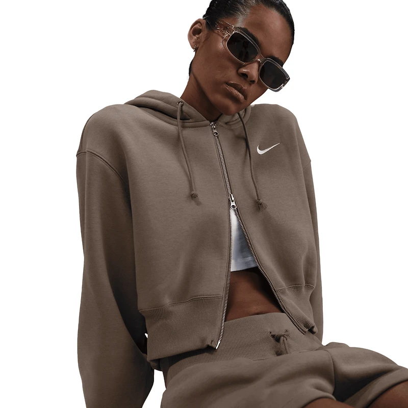 Nike NSW Phoenix Fleece Loose Crop FZ Hoodie - Women's