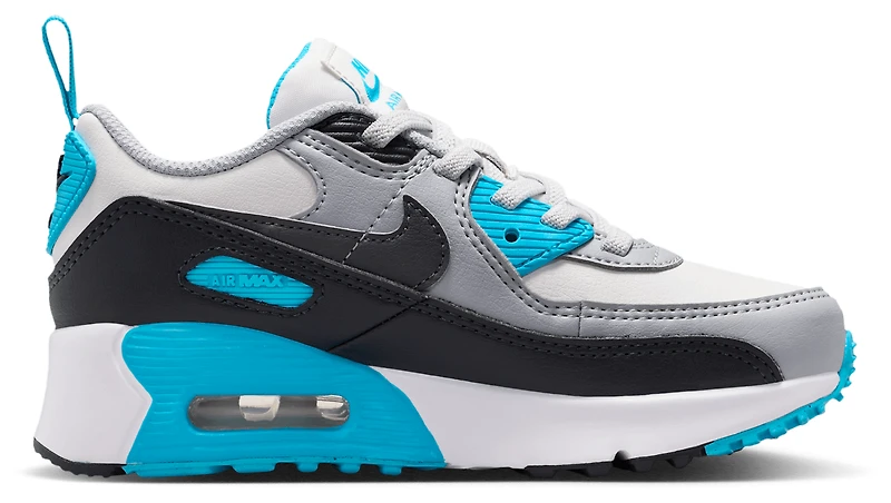 Nike Boys Air Max 90 EasyOn - Boys' Preschool Shoes Platinum Tint/Iron Grey/Blue Lightning
