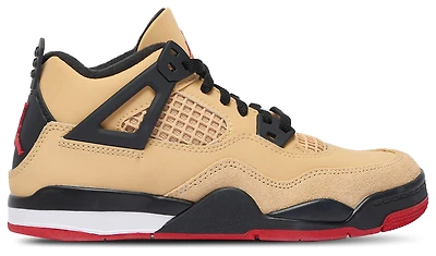 Jordan Boys Jordan Retro 4 - Boys' Preschool Shoes Black/Fire Red/Sesame Size 12.0