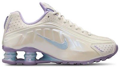 Nike Girls Shox R4 - Girls' Grade School Running Shoes Soft Pearl/Multi