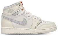 Jordan Boys Air Retro 1 Hi - Boys' Grade School Shoes Pale Ivory/Sail/University Red
