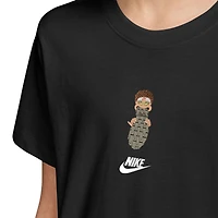 Nike Boys Nike Club Fam T-Shirt - Boys' Grade School Black/Red Size L