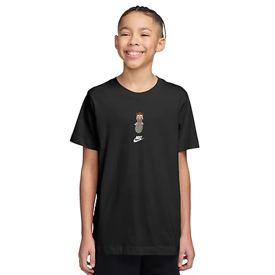 Nike Boys Nike Club Fam T-Shirt - Boys' Grade School Black/Red Size L