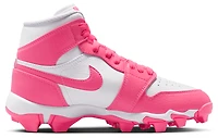 Jordan Boys AJ 1 Mid Cleats - Boys' Grade School Football Shoes Digital Pink/White