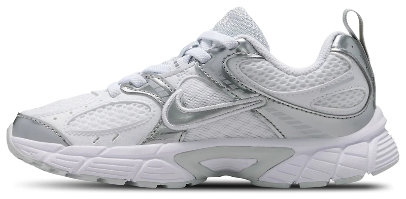 Nike Girls V5 RNR - Girls' Preschool Shoes White/Metallic Silver