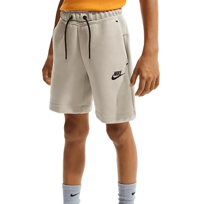 Nike Boys NSW Tech Fleece Short - Boys' Grade School Black/Beige