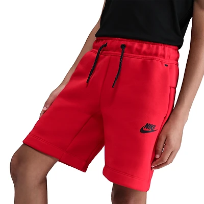 Nike Boys NSW Tech Fleece Short - Boys' Grade School Red/Black