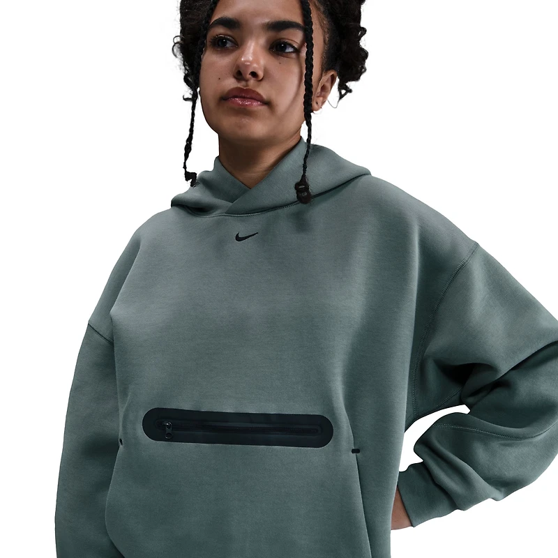 Nike Boys NSW Pullover Tech Fleece Hoodie - Boys' Grade School Olive/Black