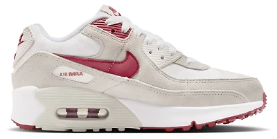 Nike Boys Air Max 90 SE - Boys' Grade School Shoes White/Team Crimson/Lt Bone