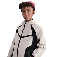 Nike Boys Tech Woven Full-Zip Jacket - Boys' Grade School Light Bone/Black