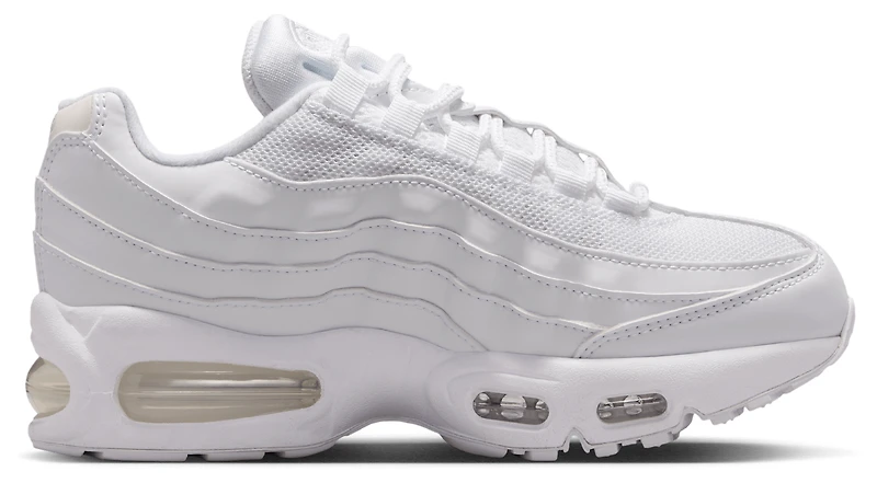 Nike Boys Air Max 95 BB Leather - Boys' Grade School Running Shoes White/White/White