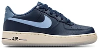 Nike Boys Air Force 1 - Boys' Grade School Basketball Shoes Navy/Light Blue/Soft Pearl