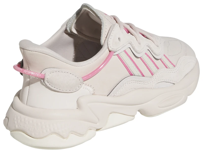 adidas Girls Originals Ozweego J - Girls' Grade School Running Shoes Ivory/Putty Mauve/Pink Fusion