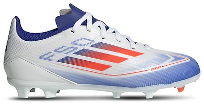 adidas Boys F50 League FG - Boys' Grade School Soccer Shoes White/Solar Red/Lucid Blue