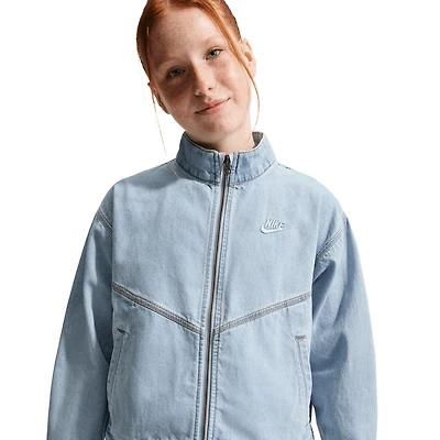 Nike NSW WR Denim Jacket - Girls' Grade School
