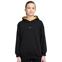 Nike NSW Shine Satin OS Club Fleece Hoodie - Girls' Grade School