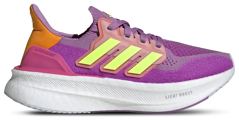 adidas Girls Ultraboost 5 Light Boost - Girls' Grade School Running Shoes Lucid Lemon/Preloved Purple/Purple Burst