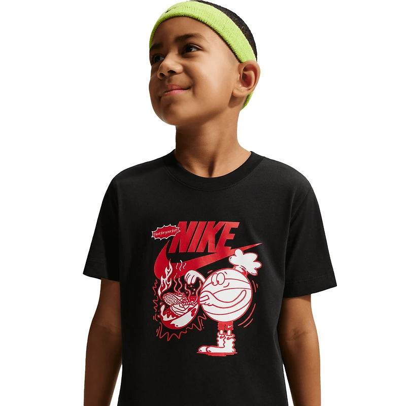 Nike Boys NSW Tee Sole Food - Boys' Grade School Black/Red