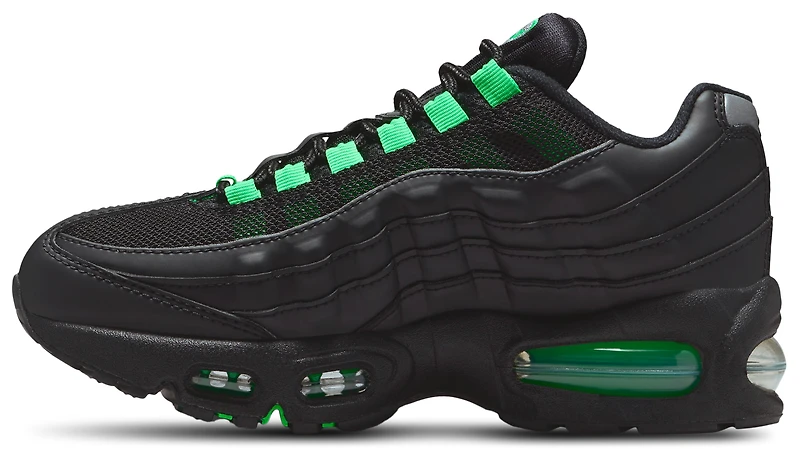 Nike Boys Air Max 95 - Boys' Grade School Shoes Black/Green Shock/Black