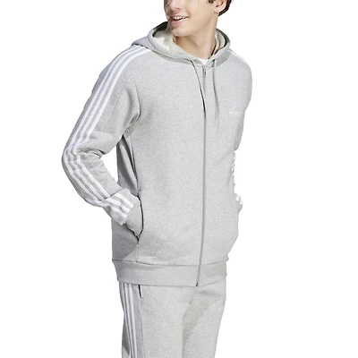 adidas Essentials 3-Stripes Full-Zip Fleece Hoodie - Men's