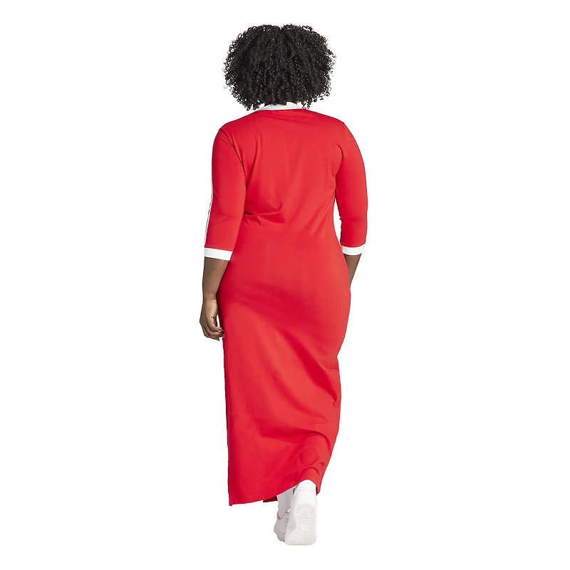 adidas Originals 3-Stripes V-Neck Maxi Dress (PS) - Women's