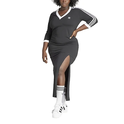 adidas Originals 3-Stripes V-Neck Maxi Dress (PS) - Women's