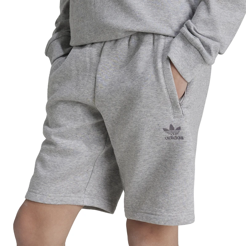 adidas Boys Originals Fleece Shorts - Boys' Grade School Medium Grey Heather