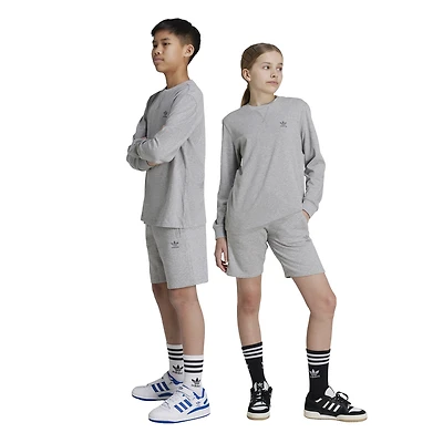 adidas Boys Originals Fleece Shorts - Boys' Grade School Medium Grey Heather