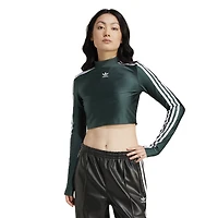 adidas Originals 3-Stripe Long Sleeve Cropped Top - Women's