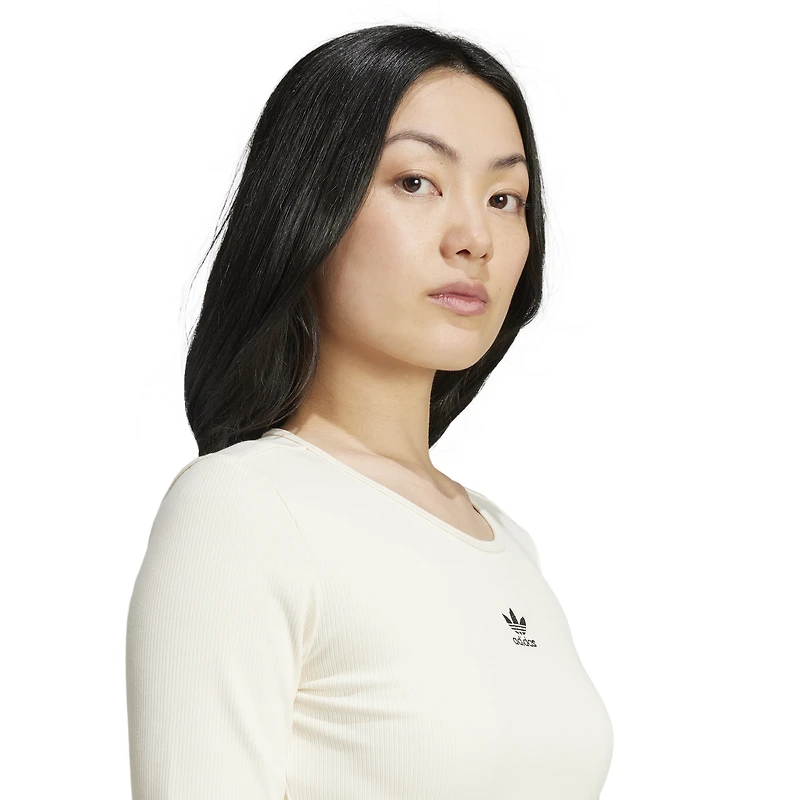adidas Originals 3-Stripe Long Sleeve Cropped Top - Women's
