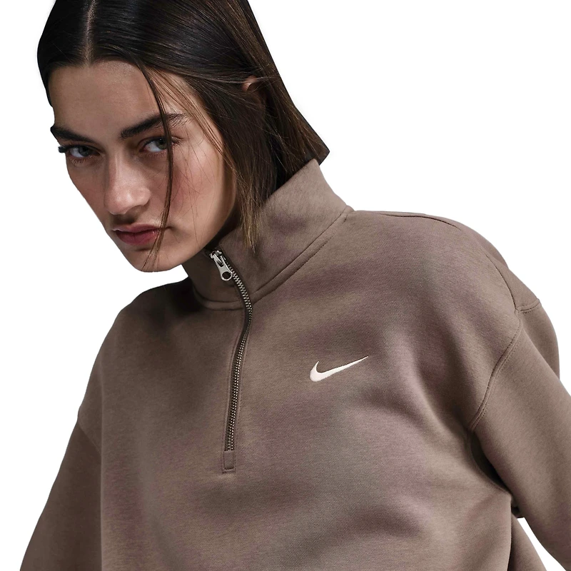 Nike NSW Phoenix Fleece Oversized Long Quarter-Zip - Women's