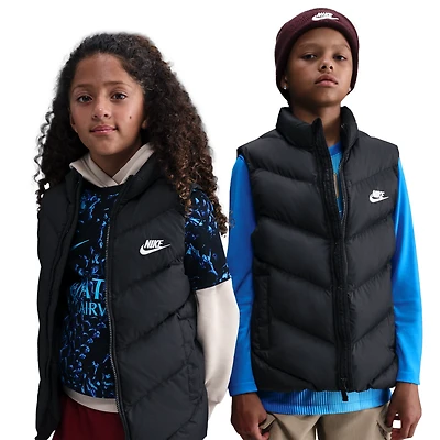 Nike Boys NSW Therma-FIT Puffer Vest - Boys' Grade School White/Black