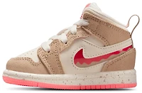 Jordan Girls 1 Mid SE - Girls' Toddler Shoes Desert/Fuchsia