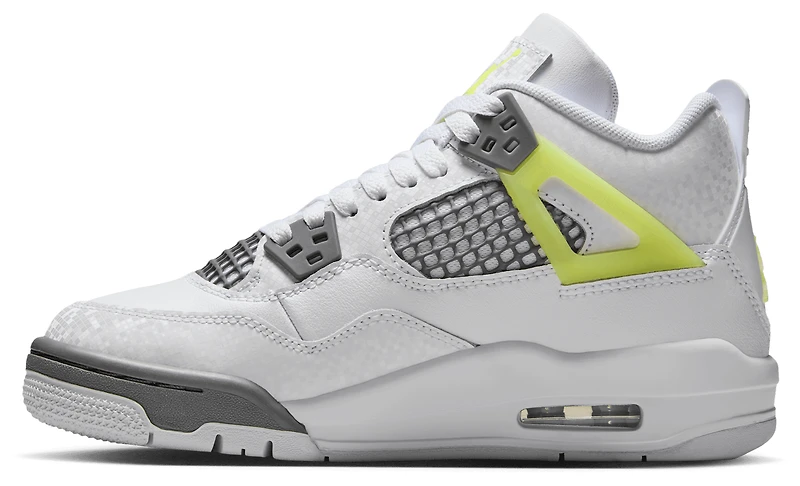 Jordan Boys Air 4 Retro - Boys' Grade School Shoes White/Yellow