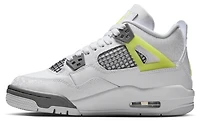 Jordan Boys Air 4 Retro - Boys' Grade School Shoes White/Yellow