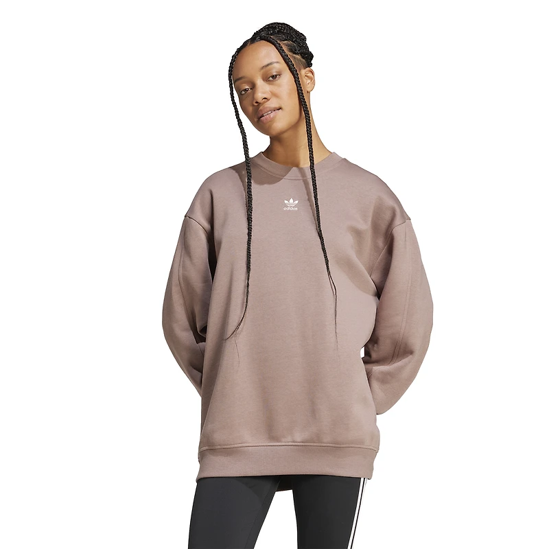 adidas Originals Fleece Oversized Crewneck Sweater - Women's