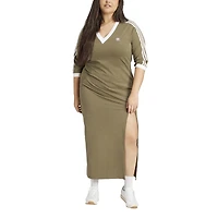 adidas Originals 3-Stripes V-Neck Maxi Dress (PS) - Women's