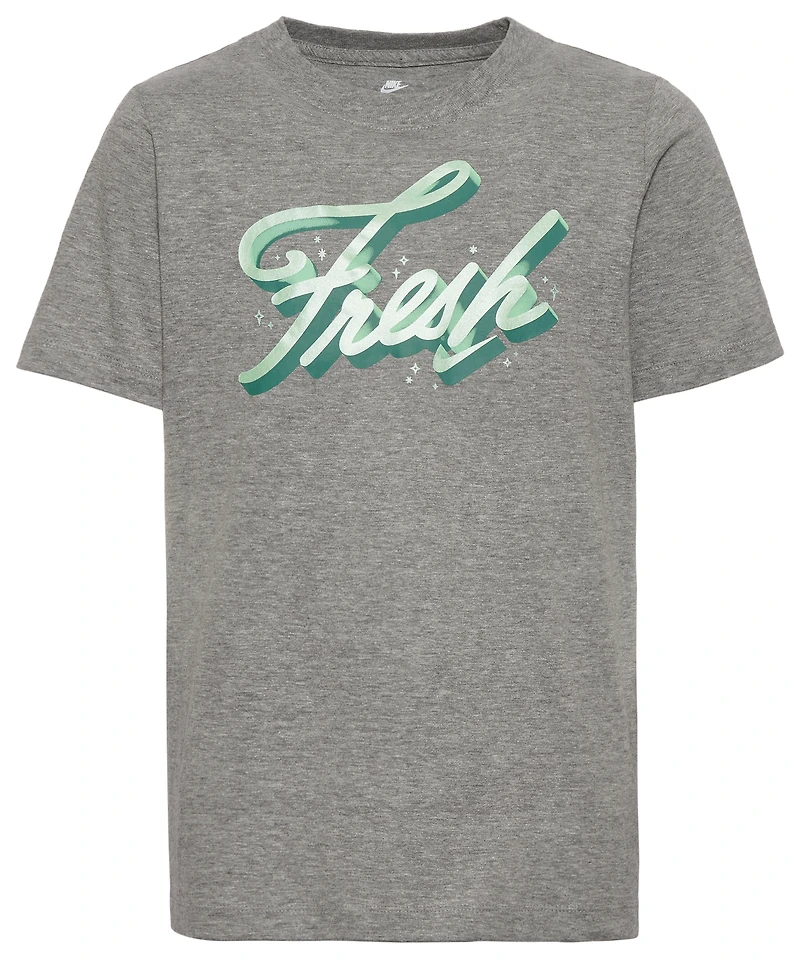 Nike Boys Fresh T-Shirt - Boys' Grade School Grey/Grey