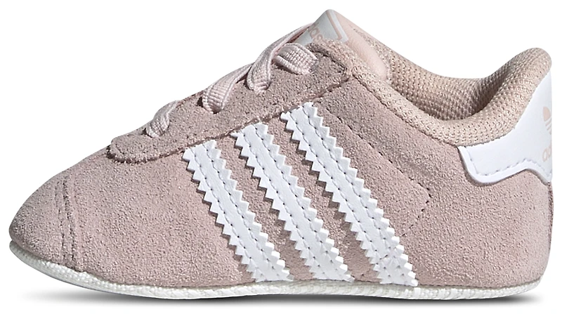 adidas Girls Originals Gazelle Crib - Girls' Toddler Shoes Icey Pink/White/White