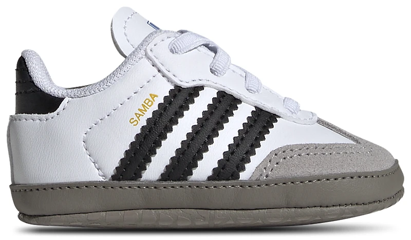adidas Boys adidas Originals Samba Crib - Boys' Infant Shoes White/Black/Clear Granite Size 05.0