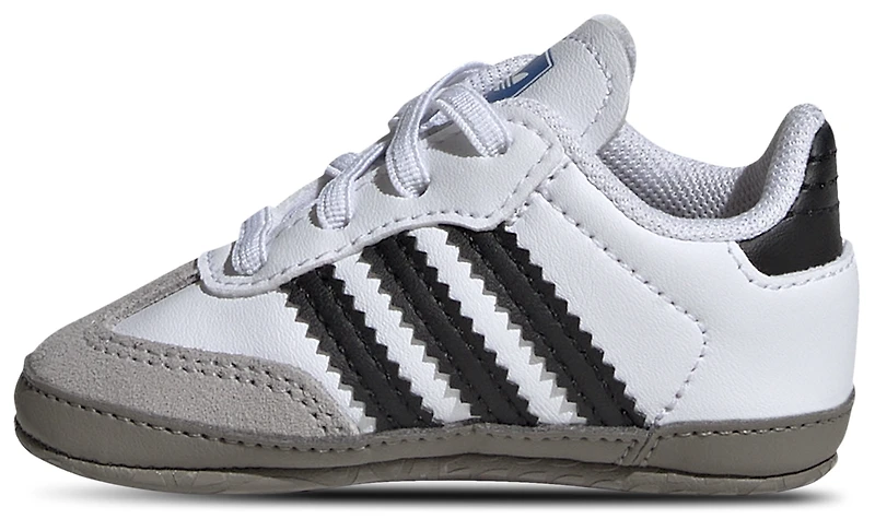 adidas Boys adidas Originals Samba Crib - Boys' Infant Shoes White/Black/Clear Granite Size 05.0