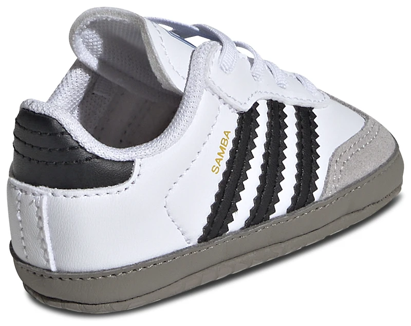 adidas Boys adidas Originals Samba Crib - Boys' Infant Shoes White/Black/Clear Granite Size 05.0