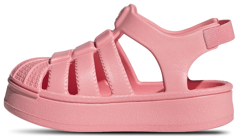 adidas Girls Originals Superstar Sandal - Girls' Toddler Shoes Semi Pink Spark/Semi Spark