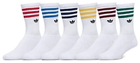 adidas Originals Trefoil Roller Crew Socks 6 Pack - Men's