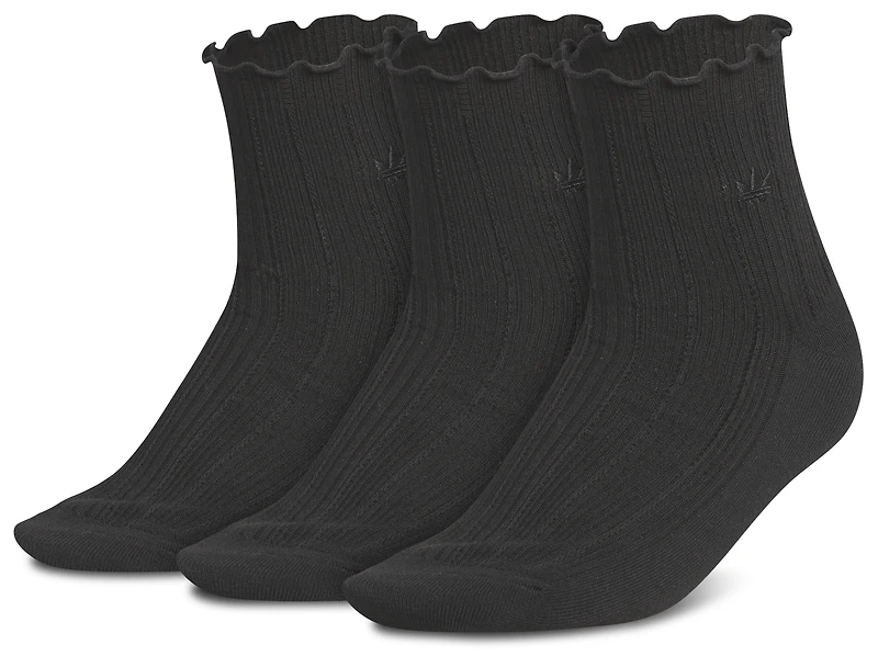 adidas Originals Ruffle Quarter Socks 3-Pack - Adult