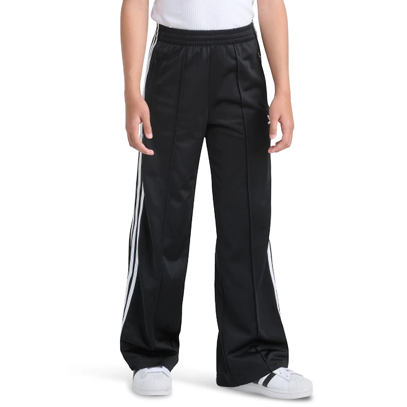 adidas Girls Originals Wide Firebird Pants - Girls' Grade School Black/White