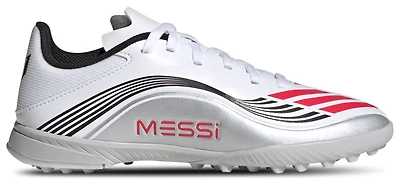 adidas Boys F50 Messi League Turf - Boys' Grade School Shoes Ftwr White/Lucid Red