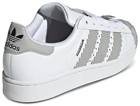 adidas Boys Originals Superstar Mine Craft - Boys' Grade School Running Shoes White/Grey